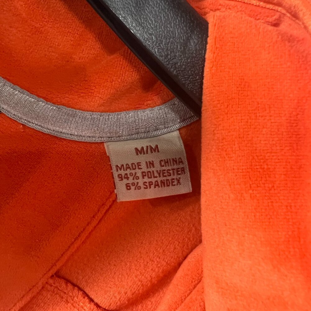 Tommy Bahama Marlin Logo Fleece 3/4 Zip Orange Men M Pullover Activewear Casual - Picture 5 of 9